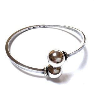 HANS HANSEN – KOLDING Bangle Bracelet S8 Sterling 925S Ball Bypass #207 DENMARK